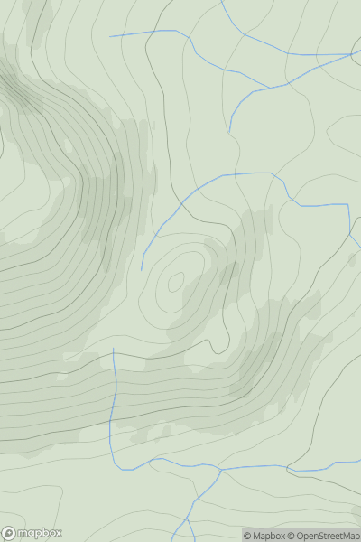 Thumbnail image for Meallan Odhar [Glen Albyn and the Monadh Liath] [NN355962] showing contour plot for surrounding peak
